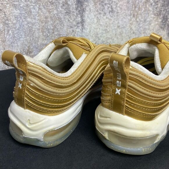 Nike Air Max 97 LX Metallic Gold Sneakers Size 6 - Picture 9 of 12